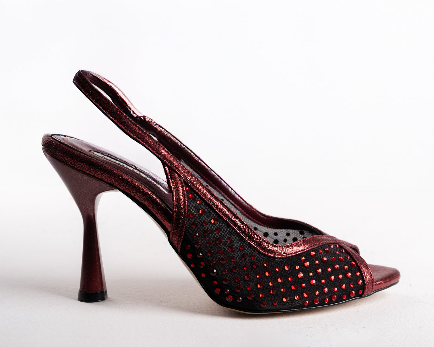 Ruby Red Sparkle Slingback Heels